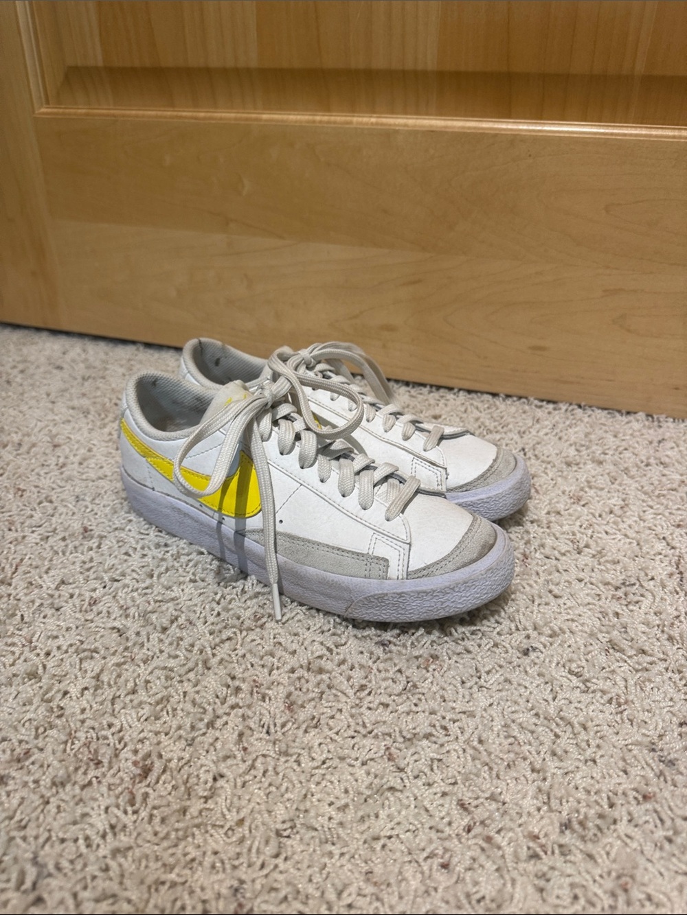 Yellow Nike blazers